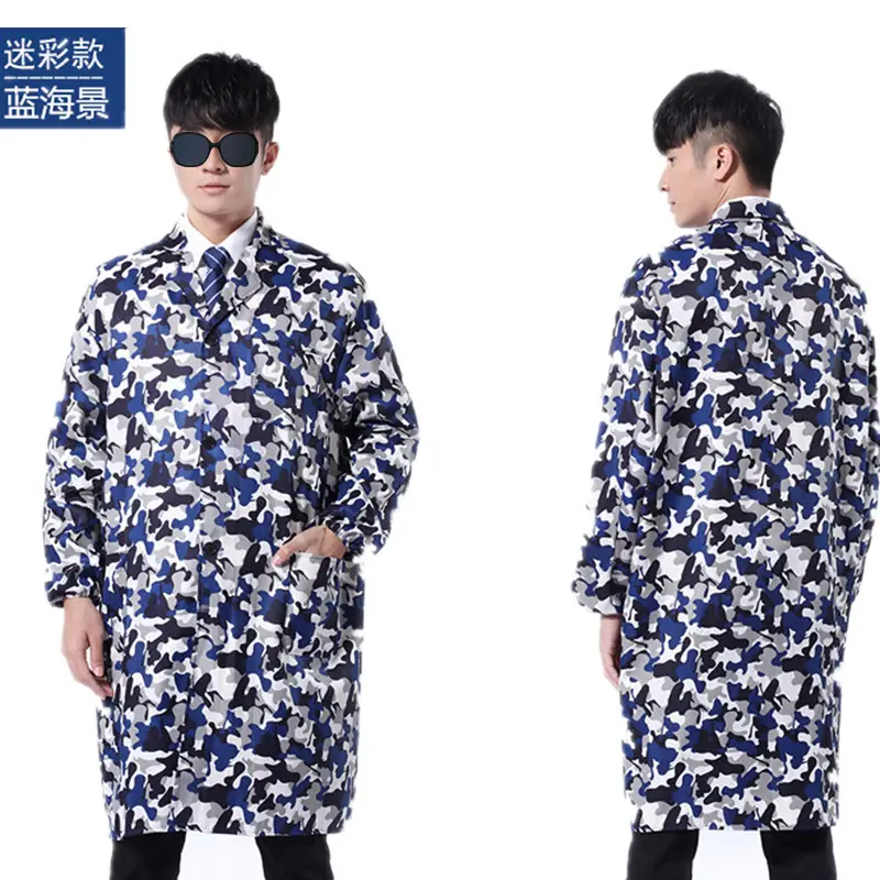 Men's Camo Long Coat Dust Proof Labor Protection - Image 6