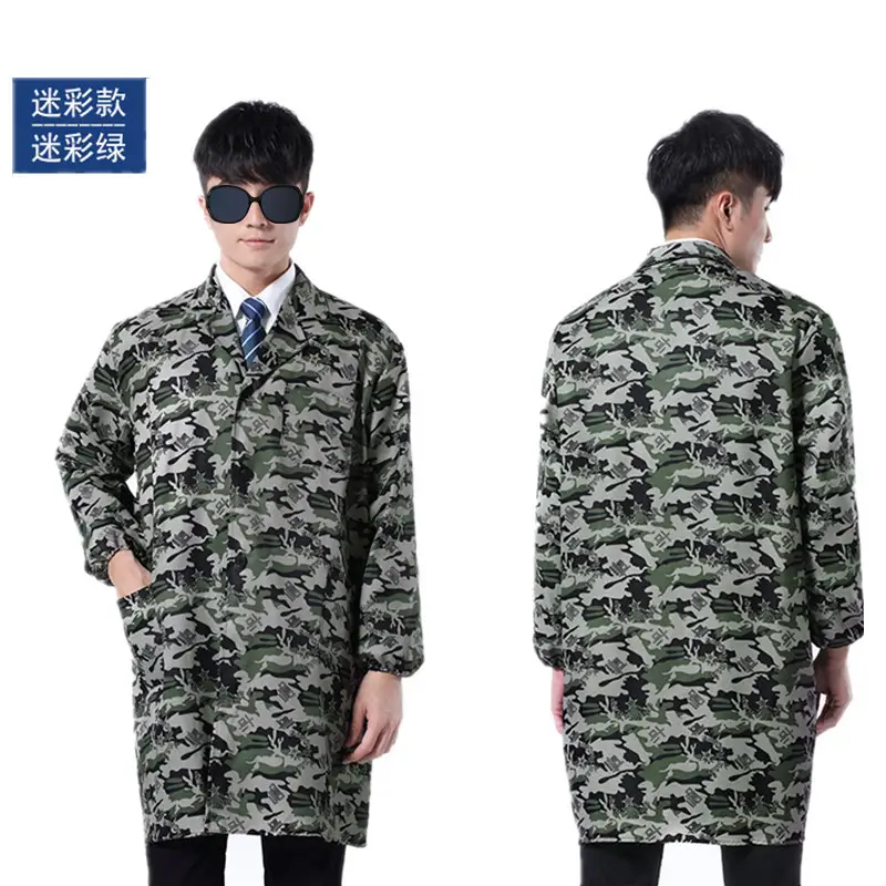 Men's Camo Long Coat Dust Proof Labor Protection - Image 7