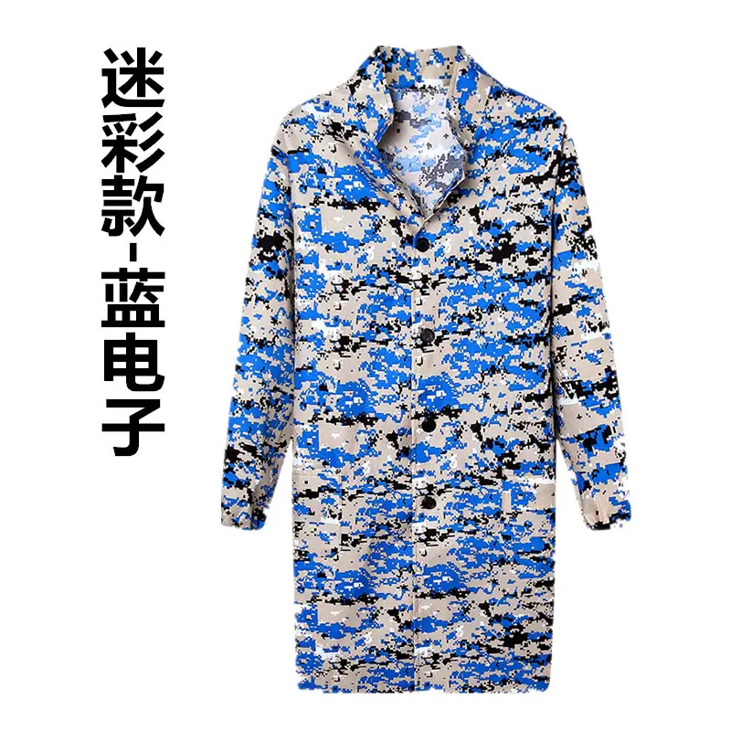 Men's Camo Long Coat Dust Proof Labor Protection - Image 8