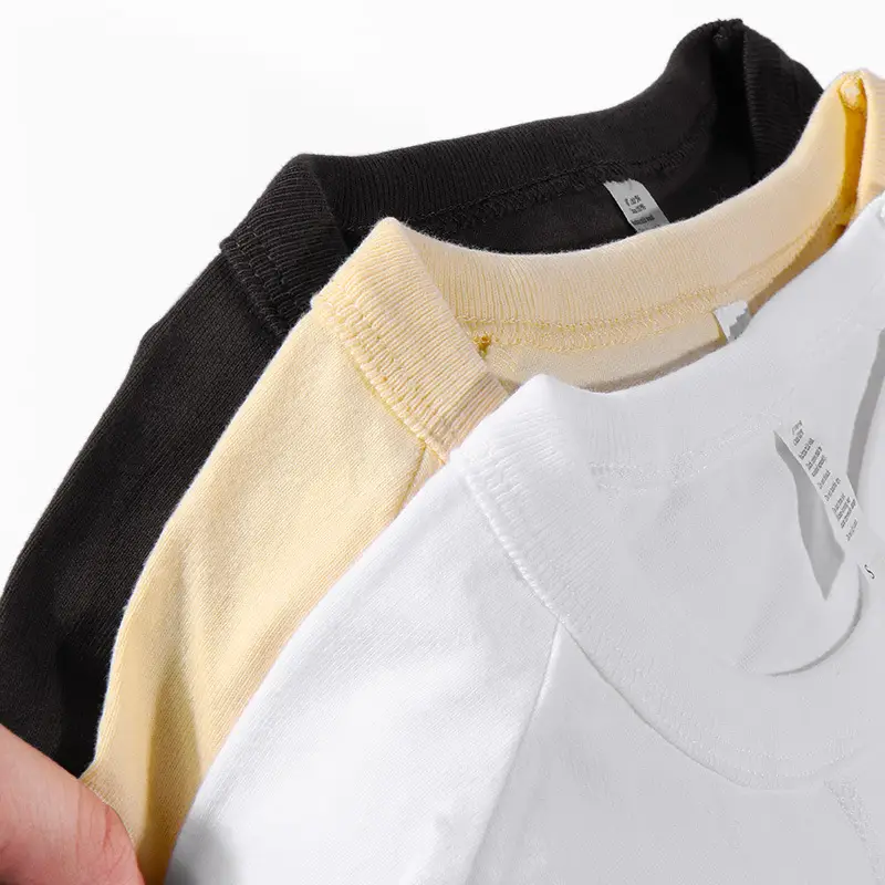 Men Cotton T-Shirt Beige 250g Unstitched - Image 9