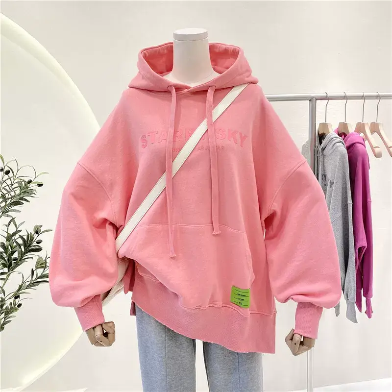 Women Pink Hoodie Sweatshirt Loose Fit Plus Size 2026 — feature 24