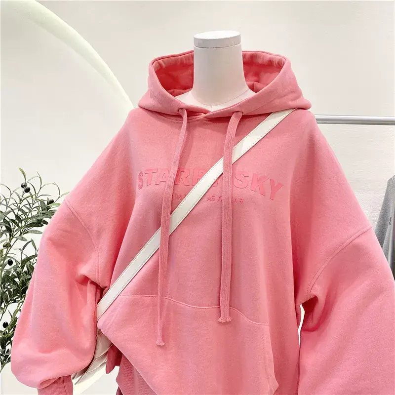 Women Pink Hoodie Sweatshirt Loose Fit Plus Size 2026 — feature 25