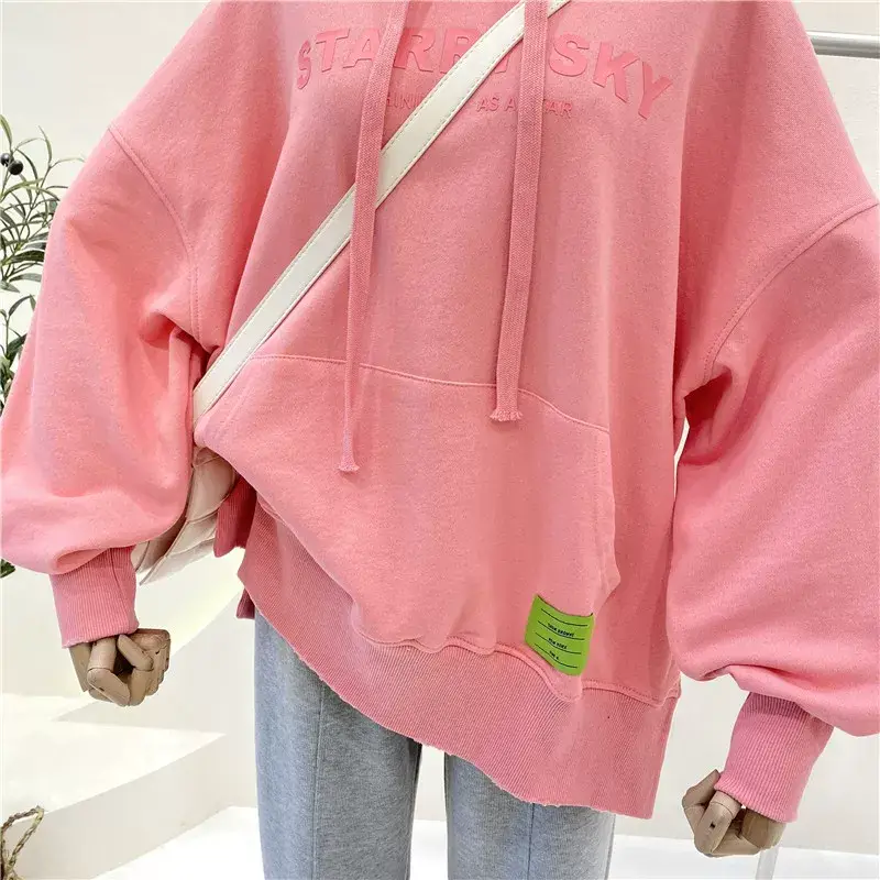 Women Pink Hoodie Sweatshirt Loose Fit Plus Size 2026 — feature 26