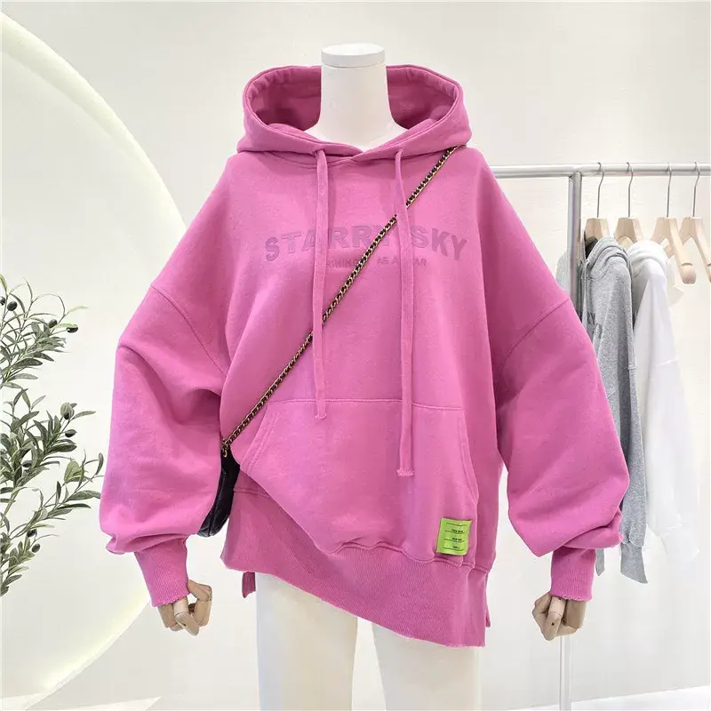 Women Pink Hoodie Sweatshirt Loose Fit Plus Size 2026 — feature 30