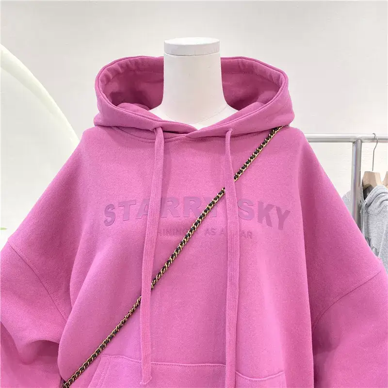 Women Pink Hoodie Sweatshirt Loose Fit Plus Size 2026 — feature 31