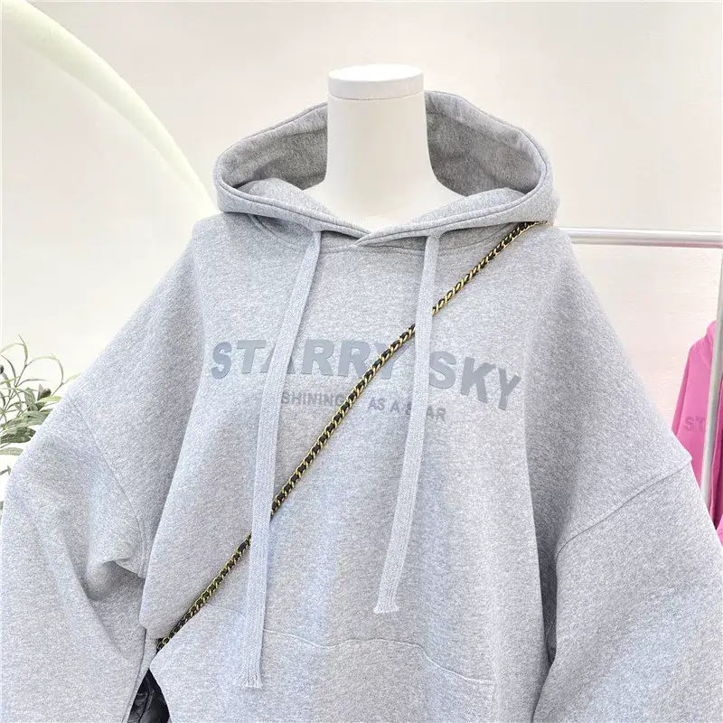 Women Pink Hoodie Sweatshirt Loose Fit Plus Size 2026 — feature 34