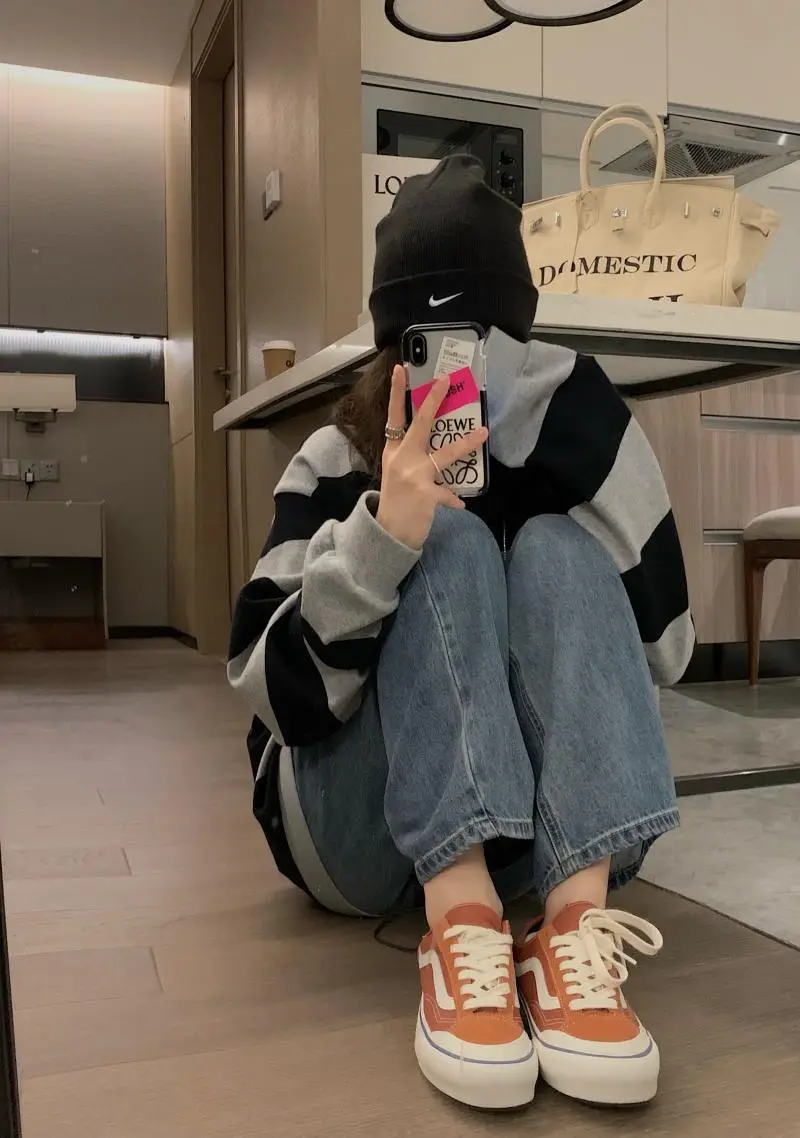 Women 2025 Striped Cotton Long Sleeve Top — feature 14