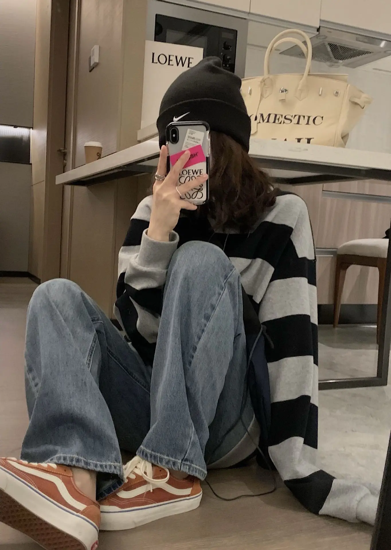 Women 2025 Striped Cotton Long Sleeve Top — feature 15
