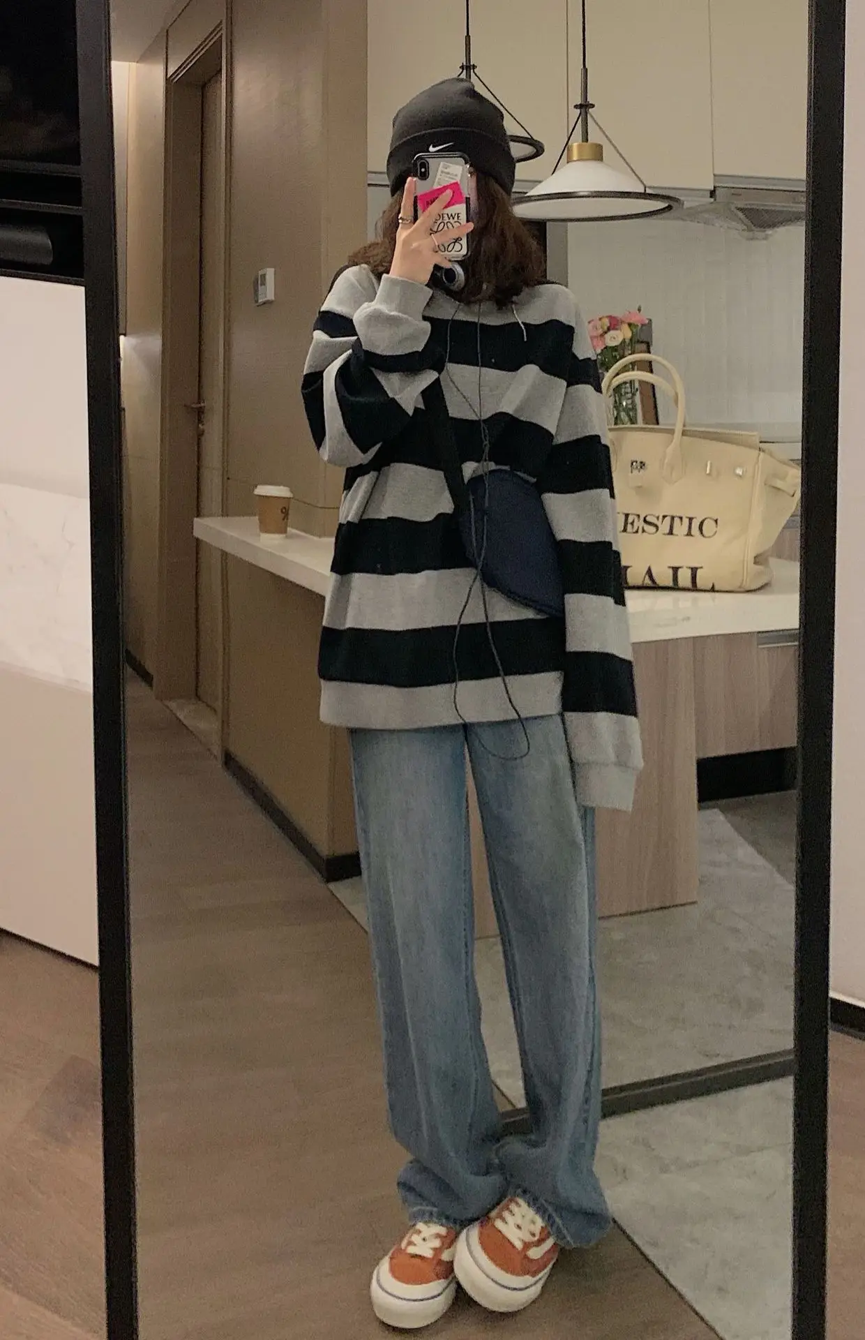 Women 2025 Striped Cotton Long Sleeve Top — feature 5