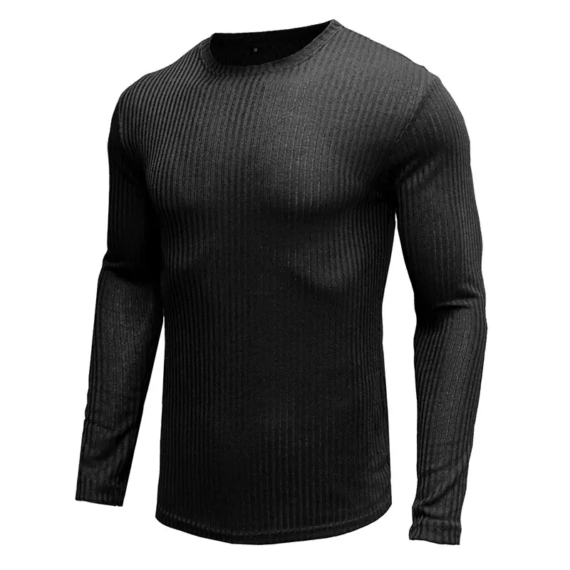 Men's Black Long Sleeve T-Shirt Winter Base - Image 6