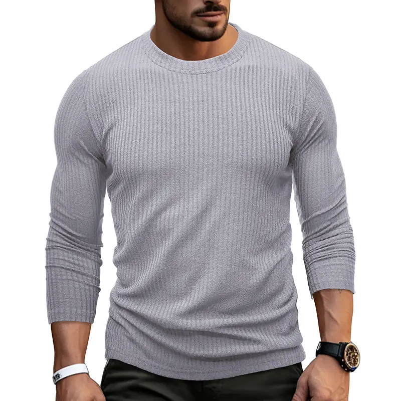 Men's Black Long Sleeve T-Shirt Winter Base - Image 2