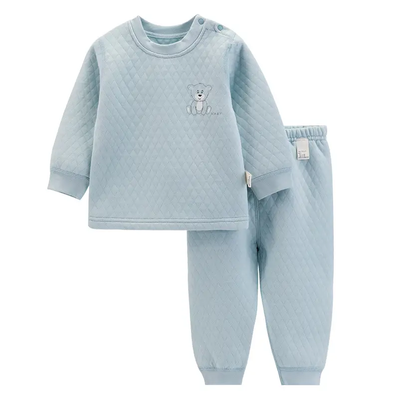 Infant Light Blue 3-Layer Warm Suit for Newborns - Image 16