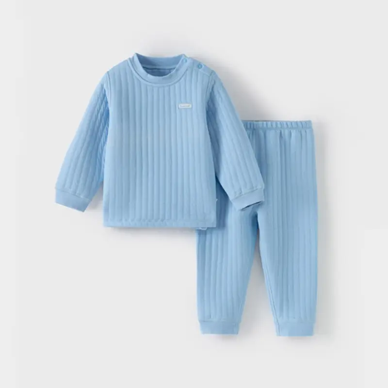 Infant Light Blue 3-Layer Warm Suit for Newborns - Image 2