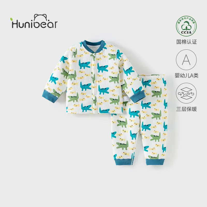 Infant Light Blue 3-Layer Warm Suit for Newborns - Image 6