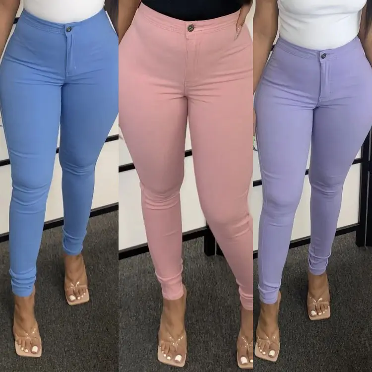 Women's Straight Leg Pants Navy Blue Special Price 2023 - Image 5