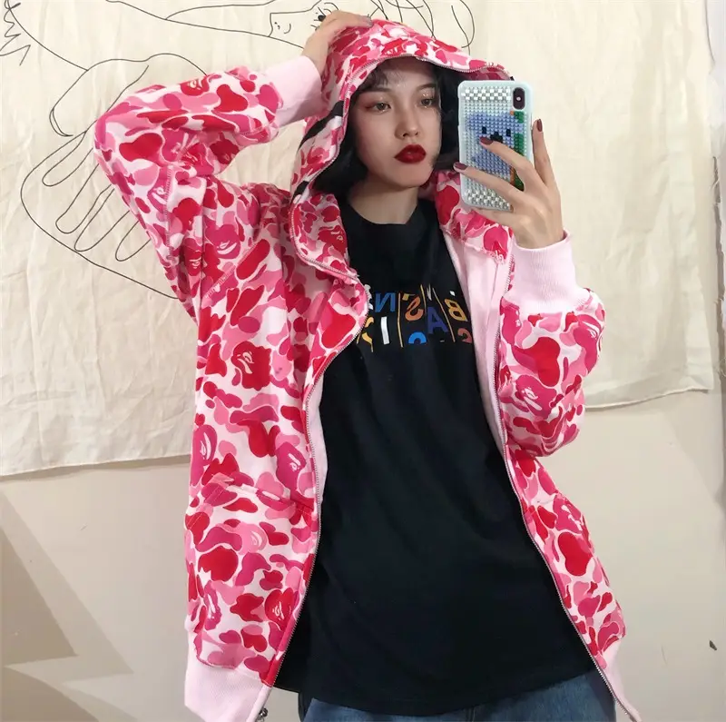 Women Shark Camouflage Hooded Sweatshirt Autumn Winter — feature 21