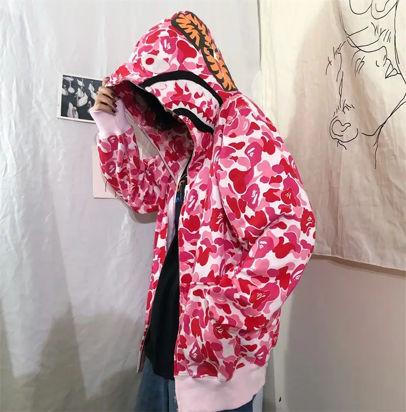 Women Shark Camouflage Hooded Sweatshirt Autumn Winter — feature 22