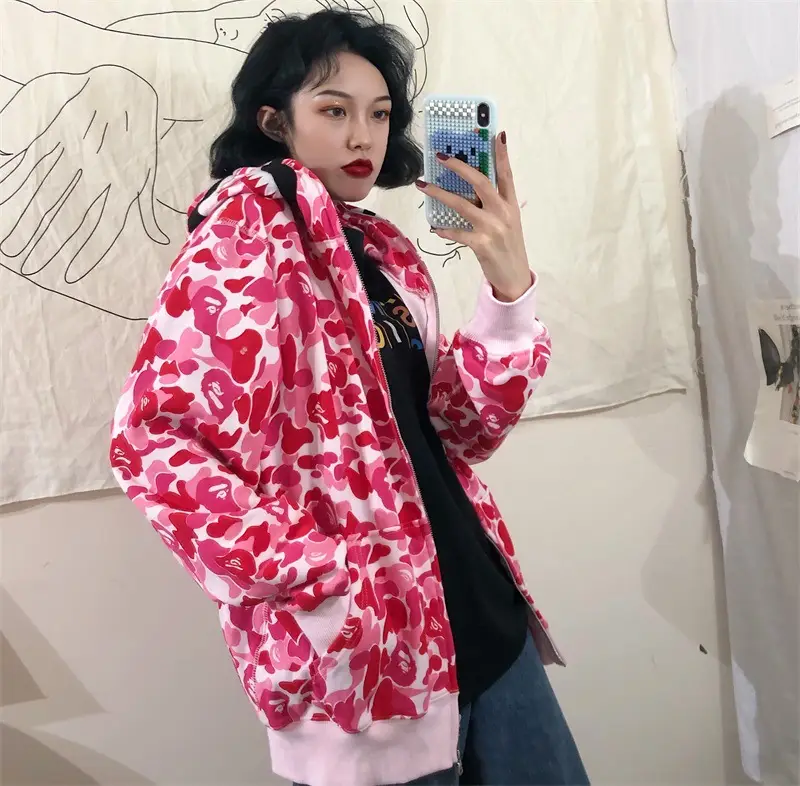 Women Shark Camouflage Hooded Sweatshirt Autumn Winter — feature 24