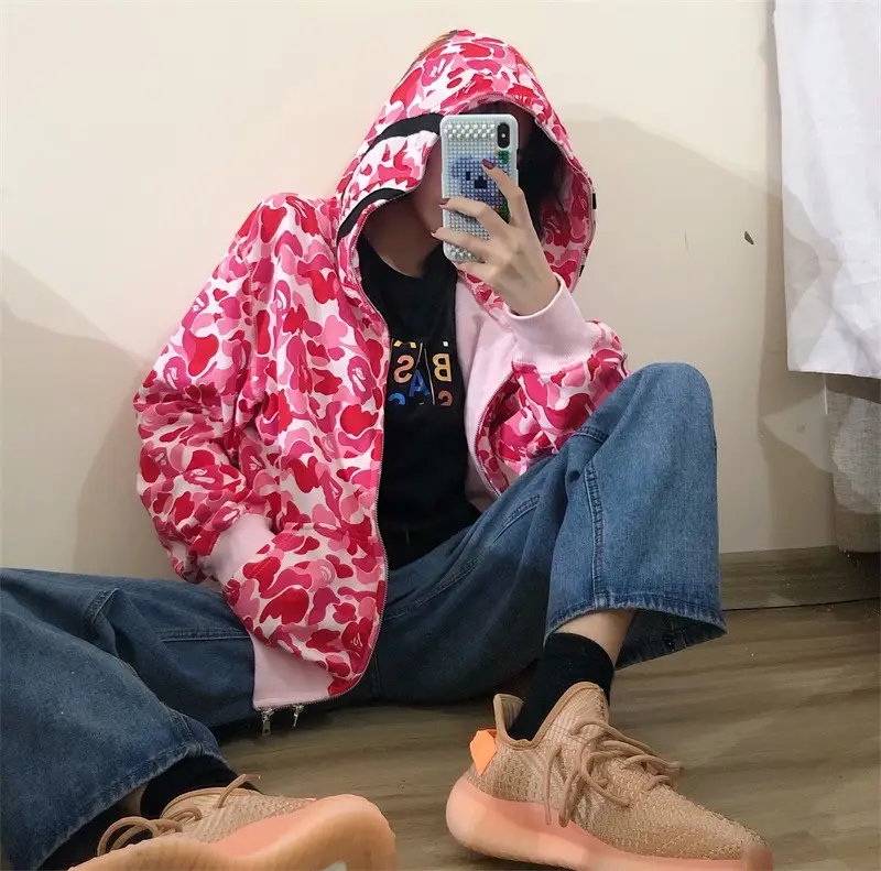 Women Shark Camouflage Hooded Sweatshirt Autumn Winter — feature 26