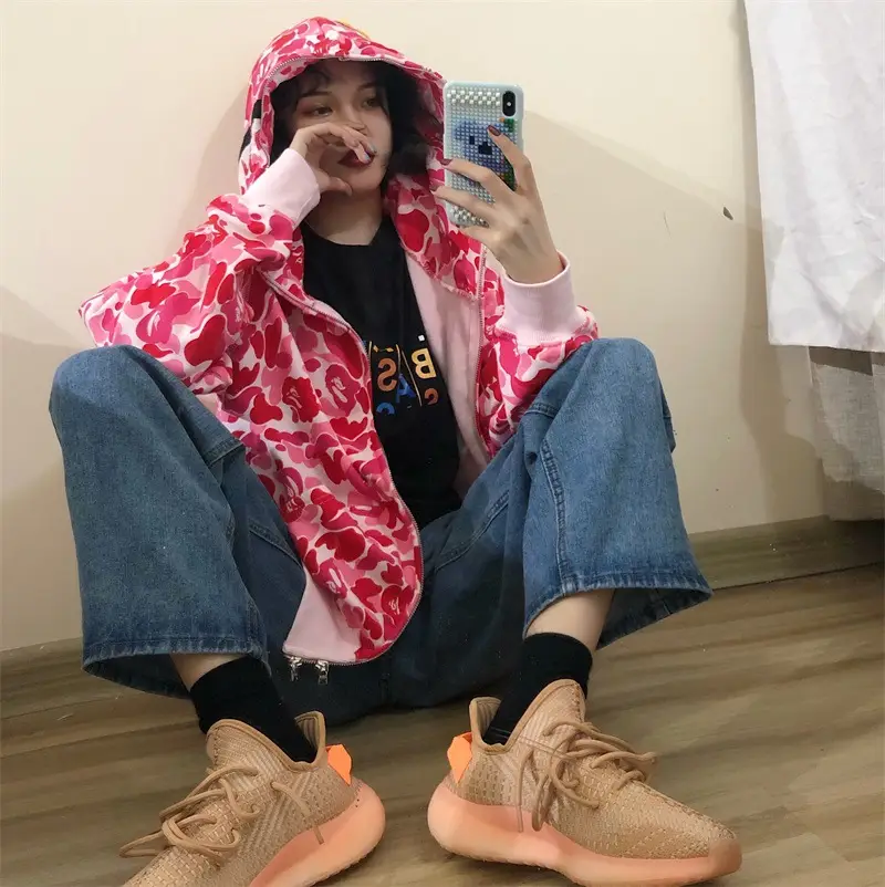 Women Shark Camouflage Hooded Sweatshirt Autumn Winter — feature 28