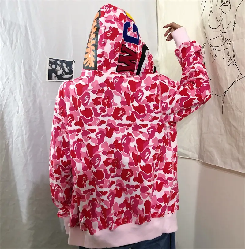 Women Shark Camouflage Hooded Sweatshirt Autumn Winter — feature 29