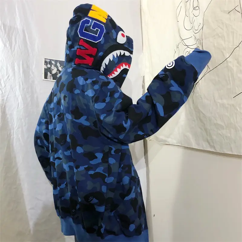 Women Shark Camouflage Hooded Sweatshirt Autumn Winter — feature 3