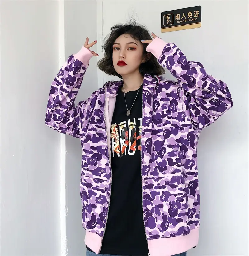 Women Shark Camouflage Hooded Sweatshirt Autumn Winter — feature 37
