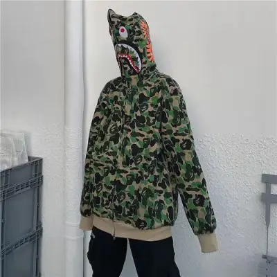 Women Shark Camouflage Hooded Sweatshirt Autumn Winter - Image 2