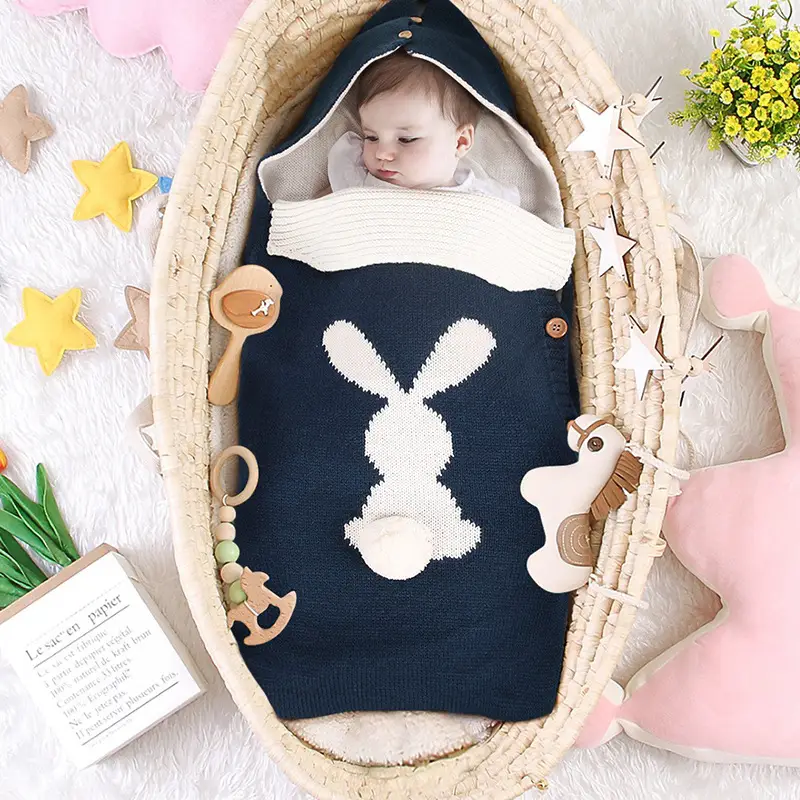 Rabbit Baby Sleeping Bag Plush Anti-Kick Quilt - Image 9