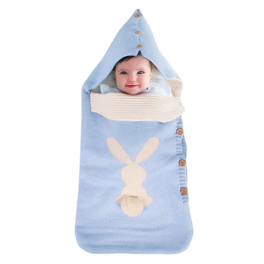 Rabbit Baby Sleeping Bag Plush Anti-Kick Quilt - Image 11