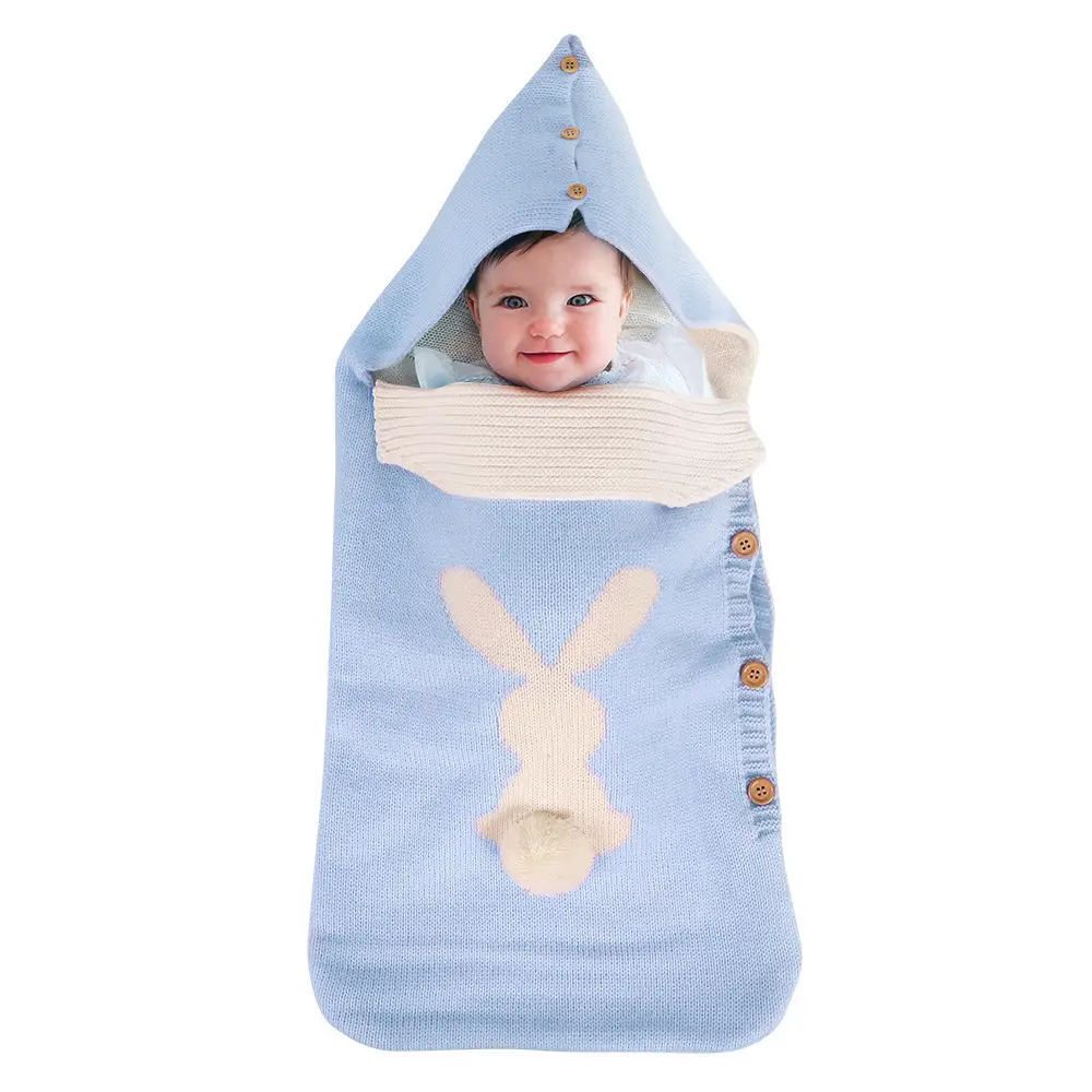 Rabbit Baby Sleeping Bag Plush Anti-Kick Quilt - Image 2