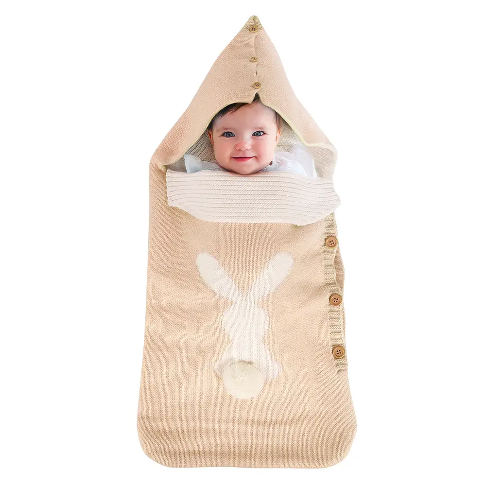 Rabbit Baby Sleeping Bag Plush Anti-Kick Quilt - Image 3