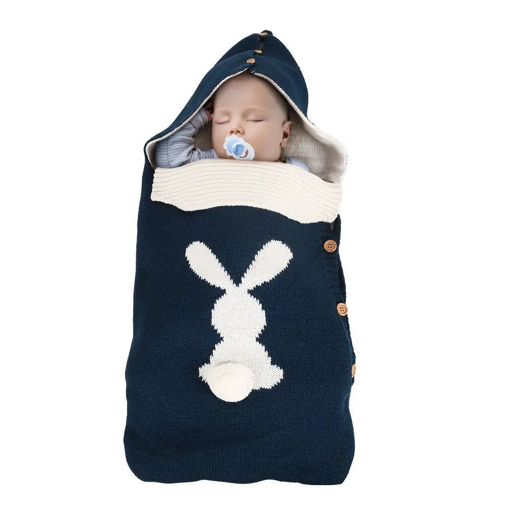 Rabbit Baby Sleeping Bag Plush Anti-Kick Quilt - Image 6