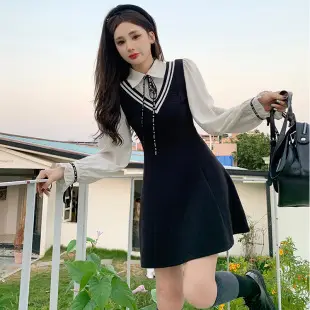Black Long Sleeve Waist Hip Skirt for Women — feature 19