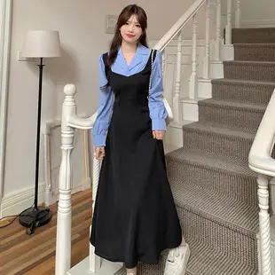 Black Long Sleeve Waist Hip Skirt for Women — feature 35