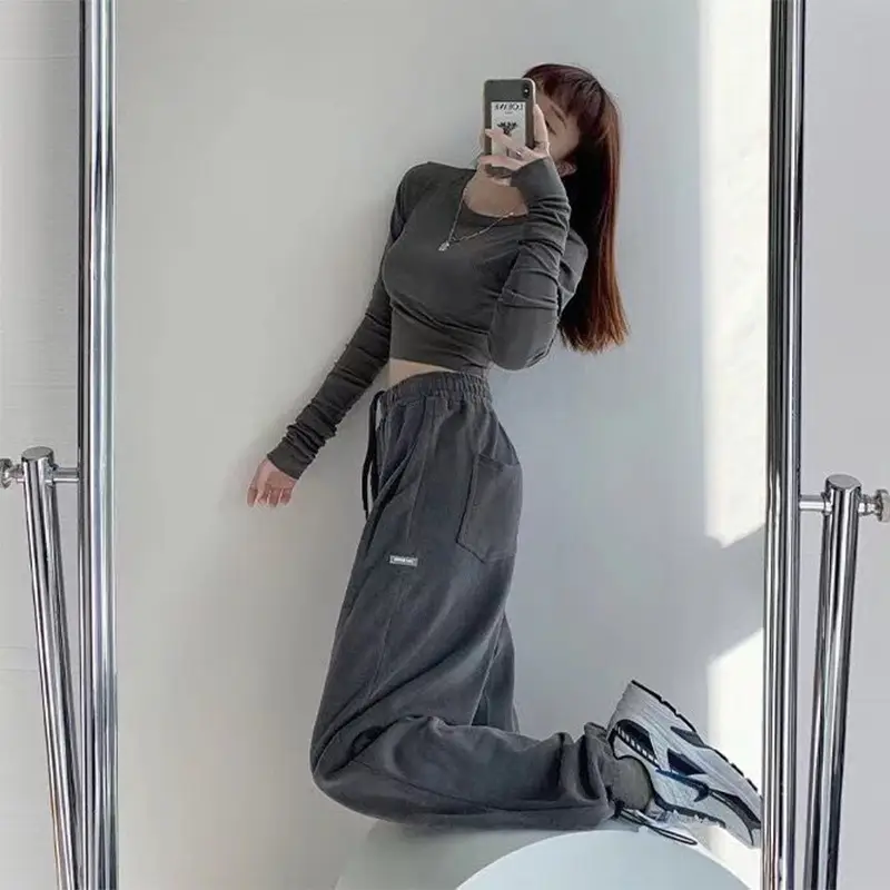 Women's 2024 Thin High Waist American Letter Sports Pants - Image 7