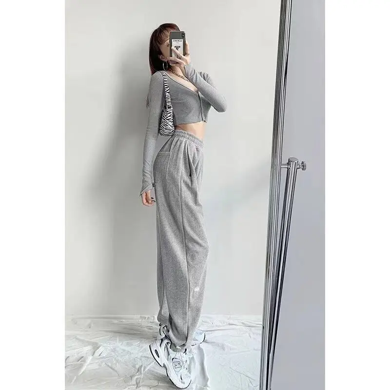 Women's 2024 Thin High Waist American Letter Sports Pants - Image 3