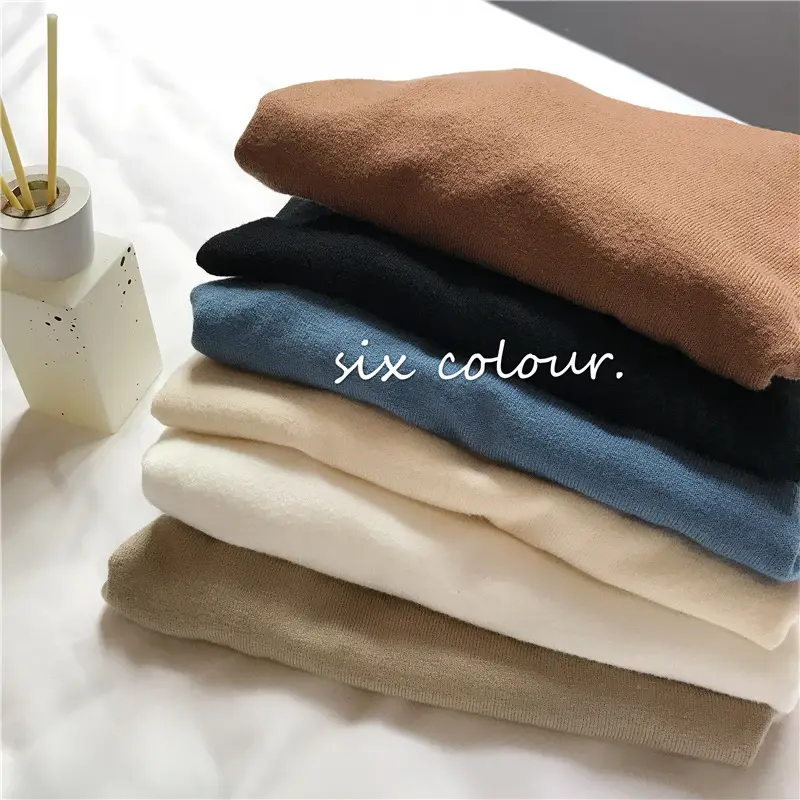Women Black Knitted Collar Pullover Sweater 2023 Winter
