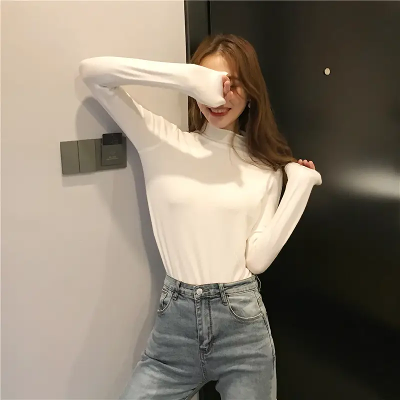 Women Black Knitted Collar Pullover Sweater 2023 Winter — feature 43