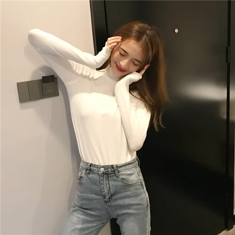 Women Black Knitted Collar Pullover Sweater 2023 Winter — feature 45