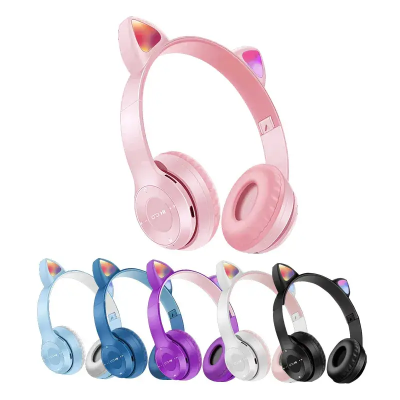 P47 Wireless Bluetooth 5.0 Headset Blue Grey — feature 3