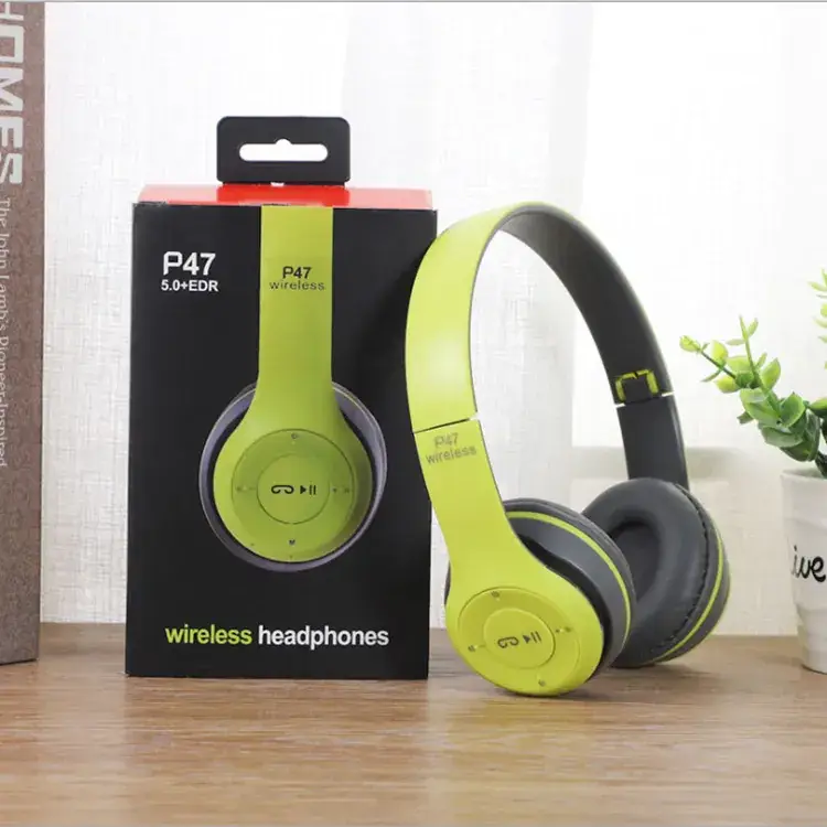 P47 Wireless Bluetooth 5.0 Headset Blue Grey