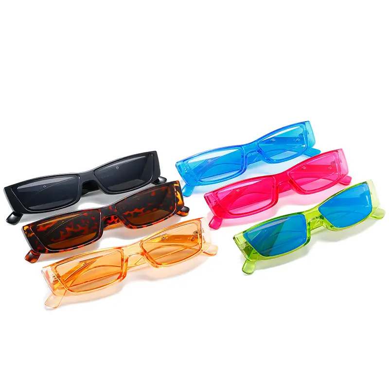 2021 Cat's Eye Sunglasses Blue Transparent - Image 6