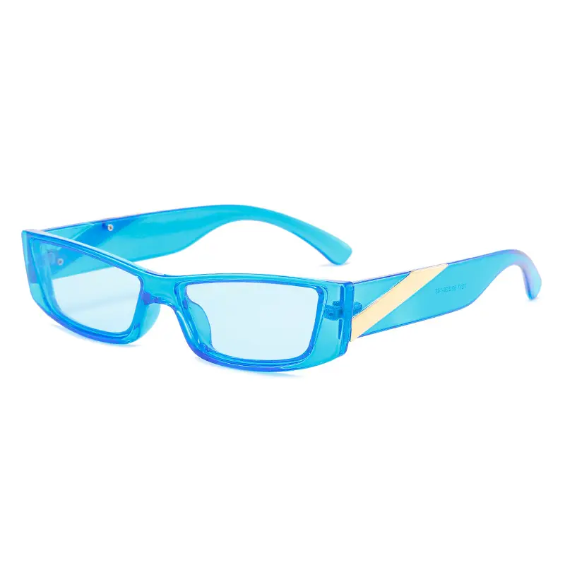2021 Cat's Eye Sunglasses Blue Transparent - Image 7