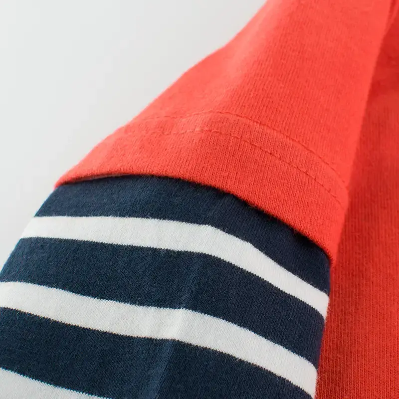 Kids Red Striped Long Sleeve T-Shirt for Boys