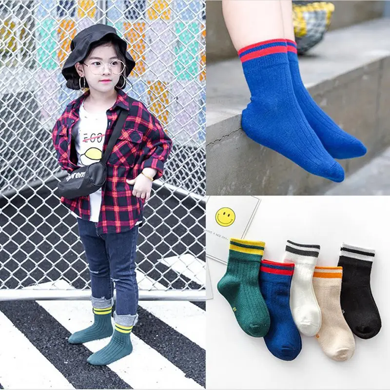 Children's Staff Socks Multi Color Cotton Tube Socks