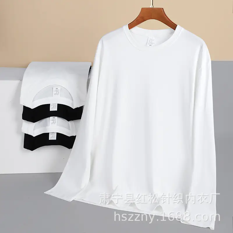 Men Long Sleeve Cotton T-Shirt Light Blue - Image 42