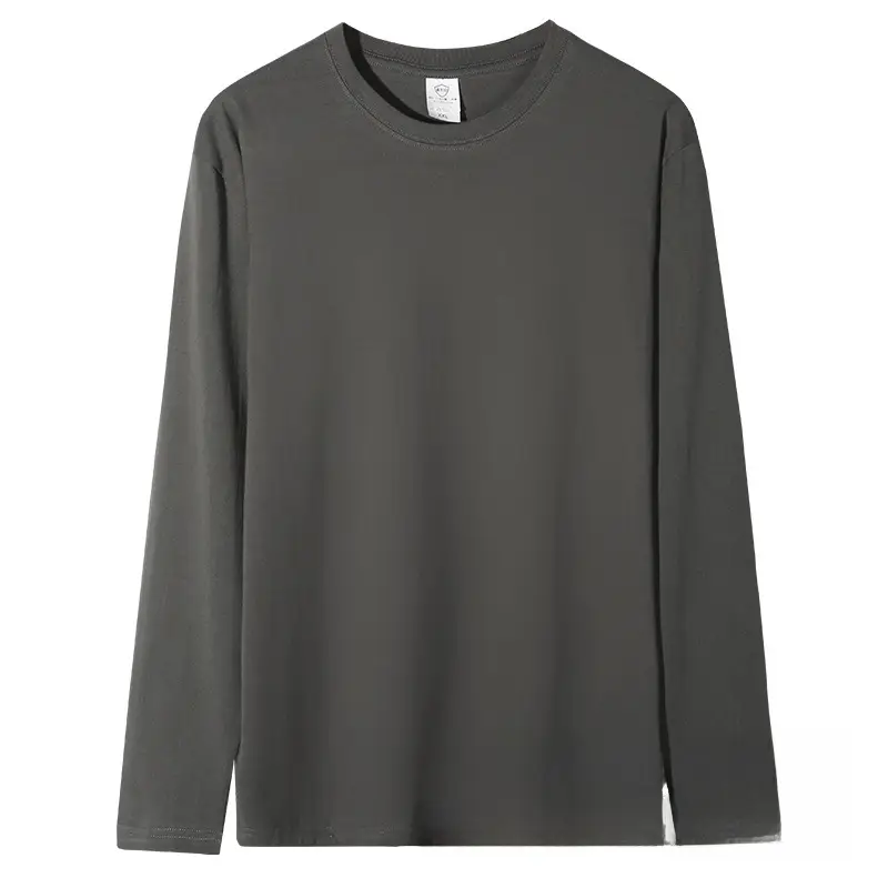 Men Long Sleeve Cotton T-Shirt Light Blue - Image 28