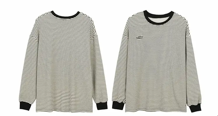 Women Striped Long Sleeve Sweatshirt 2026 Spring Autumn — feature 11