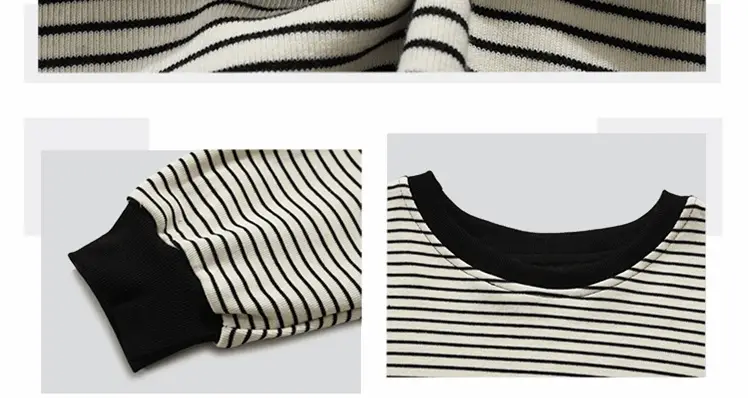 Women Striped Long Sleeve Sweatshirt 2026 Spring Autumn — feature 13
